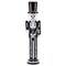 Ornativity Christmas Scary Skeleton Nutcracker – Black and White Wooden Day of The Dead Skeletal Nutcracker Man with Top Hat Xmas and Halloween Themed Holiday Nut Cracker Doll Figure Decorations